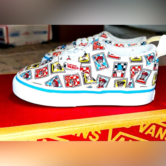 **SOLD** Vans X Waldo Collaboration (White/Multi-color), TD Size 6.5C - $30 - Picture 9 of 12